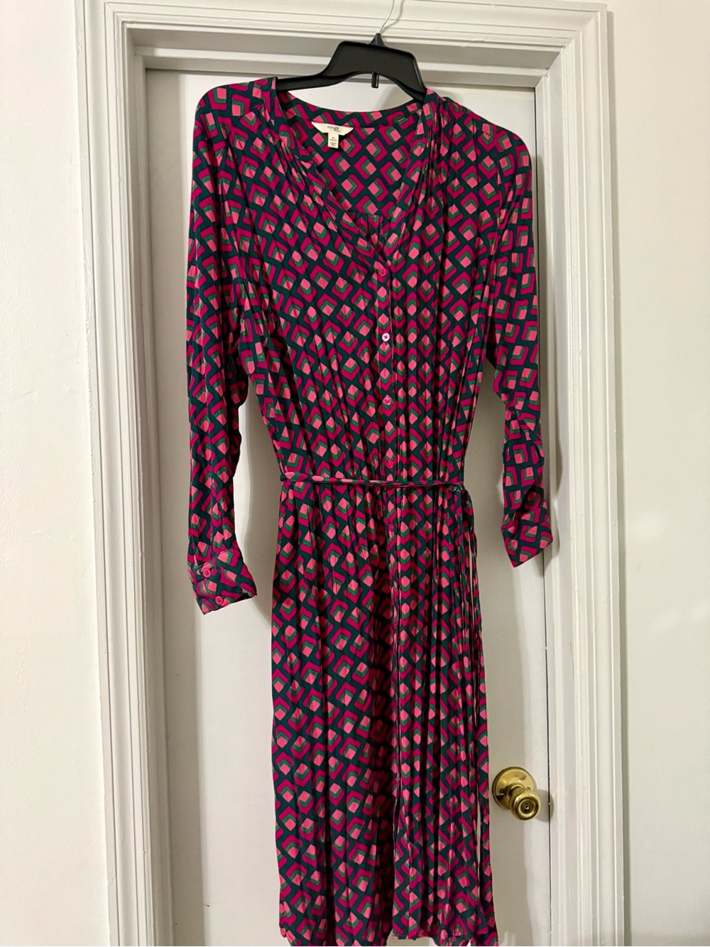 Terra & Sky Geometric Print Midi Dress